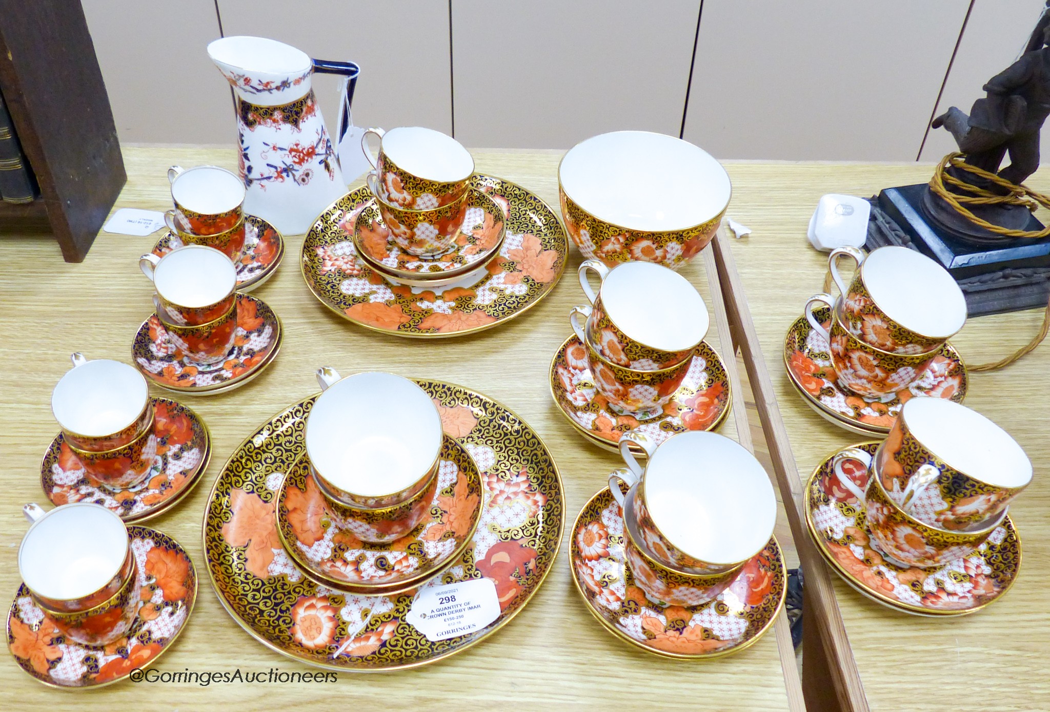 A quantity of Crown Derby Imari pattern No. 2444 tea and coffee wares